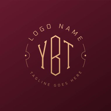 Lüks YBT Logo Tasarımı, Zarif Harf YBT Monogram Logosu. Minimalist Çokgen YBT Logo Tasarım Şablonu