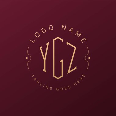 Lüks YGZ Logo Tasarımı, Zarif Harf YGZ Monogram Logosu. Minimalist Çokgen YGZ Logo Tasarım Şablonu