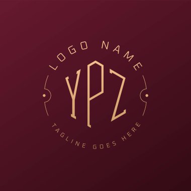 Lüks YPZ Logo Tasarımı, Zarif Harf YPZ Monogram Logosu. Minimalist Çokgen YPZ Logo Tasarım Şablonu