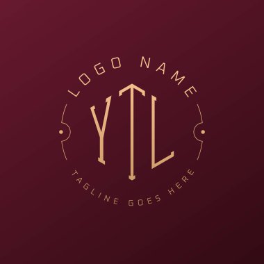 Luxury YTL Logo Design, Elegant Letter YTL Monogram Logo. Minimalist Polygon YTL Logo Design Template clipart