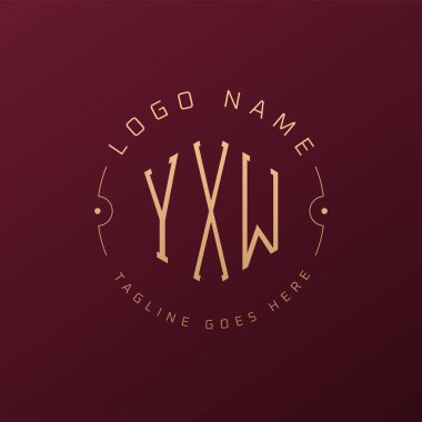 Luxury YXW Logo Design, Elegant Letter YXW Monogram Logo. Minimalist Polygon YXW Logo Design Template