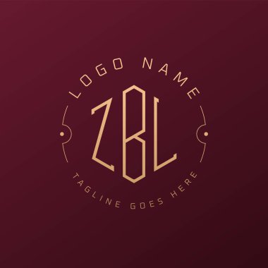 Lüks ZBL Logo Tasarımı, Zarif Harf ZBL Monogram Logosu. Minimalist Çokgen ZBL Logo Tasarım Şablonu