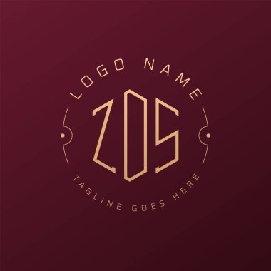 Lüks ZDS Logo Tasarımı, Zarif Harf ZDS Monogram Logosu. Minimalist Çokgen ZDS Logo Tasarım Şablonu