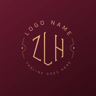 Luxury ZLH Logo Design, Elegant Letter ZLH Monogram Logo. Minimalist Polygon ZLH Logo Design Template clipart