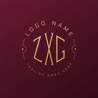 Lüks ZXG Logo Tasarımı, Zarif Harf ZXG Monogram Logosu. Minimalist Çokgen ZXG Logo Tasarım Şablonu