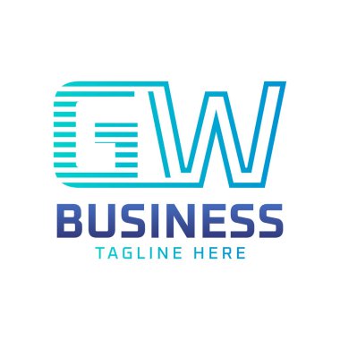 GW Logo Design. Sleek Modern Letter GW Logo for Business clipart