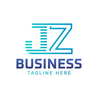 JZ Logo Design. Sleek Modern Letter JZ Logo for Business clipart