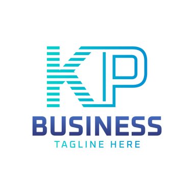 KP Logo Design. Sleek Modern Letter KP Logo for Business clipart