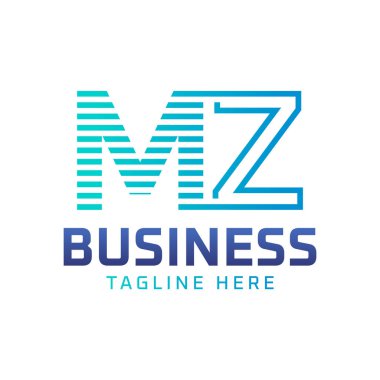 MZ Logo Design. Sleek Modern Letter MZ Logo for Business clipart