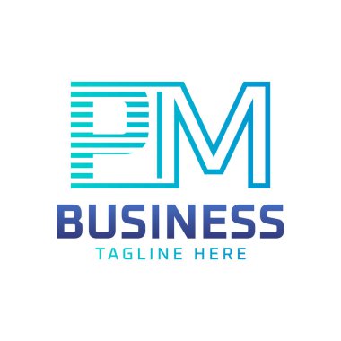 PM Logo Design. Sleek Modern Letter PM Logo for Business clipart