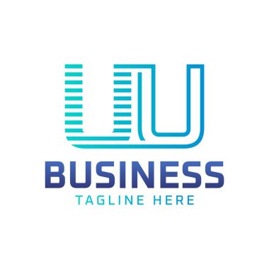 UU Logo Design. Sleek Modern Letter UU Logo for Business clipart