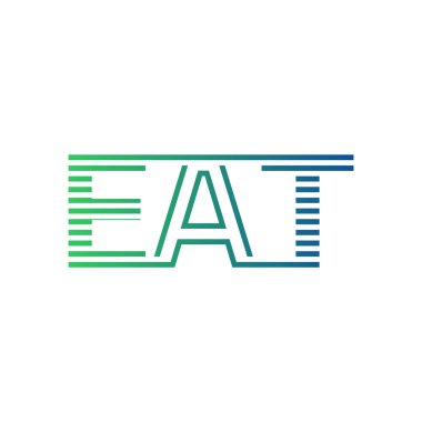 Modern EAT Logo Tasarımı. İş Kimliği İçin Minimalist, Profesyonel ve Çok Yönlü Marka Simgesini Yeme Mektubu