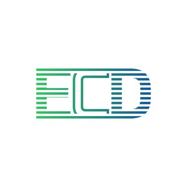 Modern ECD Logo Tasarımı. İş Kimliği için ECD Minimalist, Profesyonel ve Çok Yönlü Markalaştırma Simgesi
