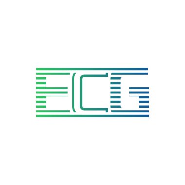 Modern ECG Logo Tasarımı. ECG Minimalist, Profesyonel ve Çok Yönlü İşletme Kimliği Simgesi