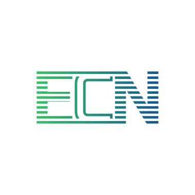 Modern ECN Logo Tasarımı. İş Kimliği için ECN Minimalist, Profesyonel ve Çok Yönlü Markalaştırma Simgesi