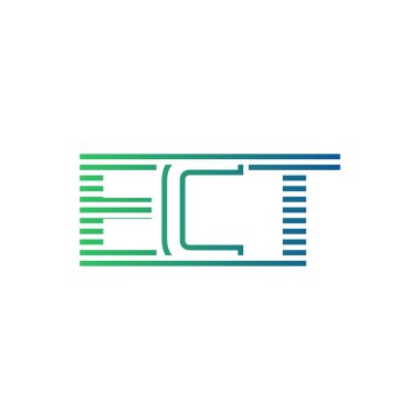 Modern ECT Logo Tasarımı. ECT Minimalist, Profesyonel ve İş Kimliği için Çok Yönlü Markalaştırma Simgesi