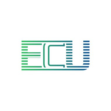 Modern ECU Logo Tasarımı. ECU Minimalist, Profesyonel ve Çok Yönlü İşletme Kimliği Simgesi