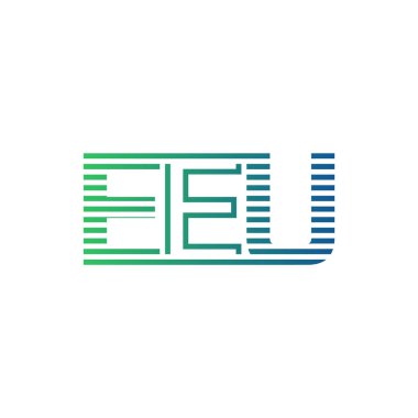 Modern EEU Logo Tasarımı. İş Kimliği İçin AB Minimalist, Profesyonel ve Çok Yönlü Markalaştırma Simgesi