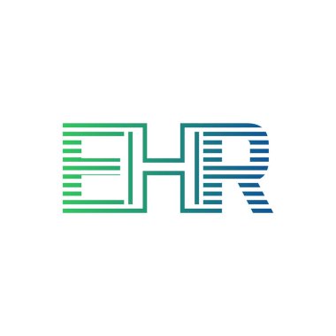 Modern EHR Logo Tasarımı. AİHM Minimalist, Profesyonel ve İşletme Kimliği İçin Çok Yönlü Markalaştırma Simgesi