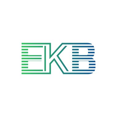 Modern EKB Logo Tasarımı. Harf EKB İşletme Kimliği Minimalist, Profesyonel ve Çok Yönlü Markalaştırma Simgesi