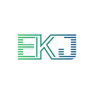 Modern EKJ Logo Tasarımı. Harf EKJ İş Kimliği Minimalist, Profesyonel ve Çok Yönlü Markalaştırma Simgesi