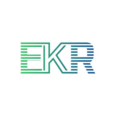 Modern EKR Logo Tasarımı. Harf EKR İşletme Kimliği Minimalist, Profesyonel ve Çok Yönlü Markalaştırma Simgesi