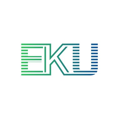 Modern EKU Logo Tasarımı. Harf EKU İş Kimliği Minimalist, Profesyonel ve Çok Yönlü Markalaştırma Simgesi