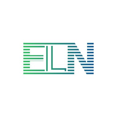 Modern ELN Logo Tasarımı. İş Kimliği için ELN Minimalist, Profesyonel ve Çok Yönlü Markalaştırma Simgesi