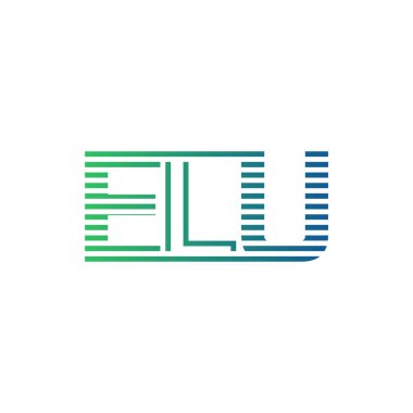Modern ELU Logo Tasarımı. ELU Minimalist, Profesyonel ve İş Kimliği için Çok Yönlü Markalaştırma Simgesi