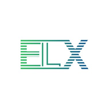 Modern ELX Logo Tasarımı. İş Kimliği için ELX Minimalist, Profesyonel ve Çok Yönlü Markalaştırma Simgesi