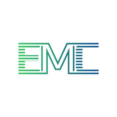 Modern EMC Logo Tasarımı. Harf EMC İş Kimliği Minimalist, Profesyonel ve Çok Yönlü Markalaştırma Simgesi