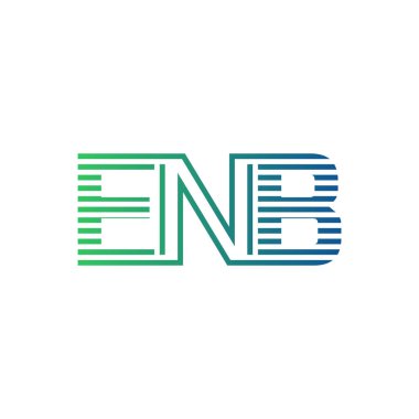 Modern ENB Logo Tasarımı. ENB Minimalist, Profesyonel ve İş Kimliği için Çok Yönlü Markalaştırma Simgesi