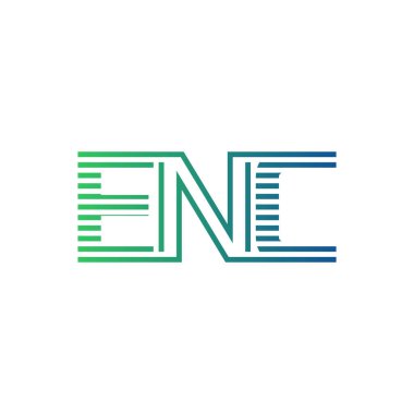 Modern ENC Logo Tasarımı. ENC Minimalist, Profesyonel ve İş Kimliği için Çok Yönlü Markalaştırma Simgesi