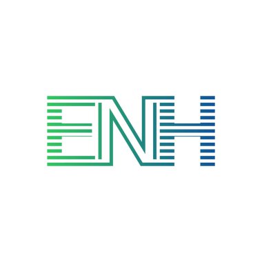 Modern ENH Logo Tasarımı. ENH Minimalist, Profesyonel ve İş Kimliği için Çok Yönlü Markalaştırma Simgesi
