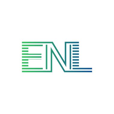 Modern ENL Logo Tasarımı. ENL Minimalist, Profesyonel ve İş Kimliği için Çok Yönlü Markalaştırma Simgesi