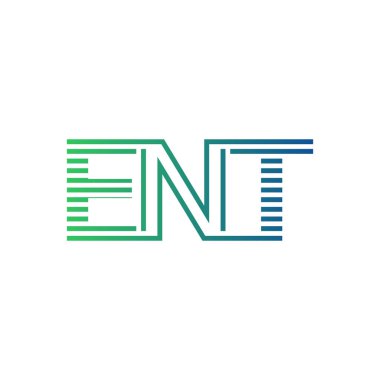 Modern ENT Logo Tasarımı. ENT Minimalist, Profesyonel ve İş Kimliği için Çok Yönlü Markalaştırma Simgesi