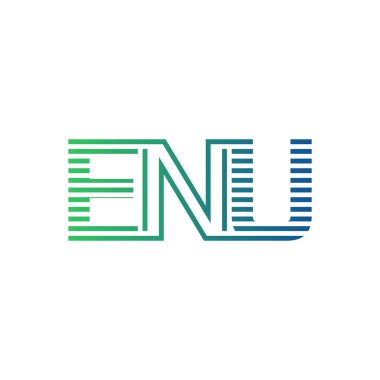Modern ENU Logo Tasarımı. ENU Minimalist, Profesyonel ve Çok Yönlü İşletme Kimliği Simgesi