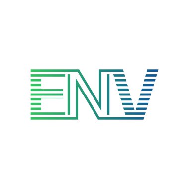 Modern ENV Logo Tasarımı. ENV Minimalist, Profesyonel ve İş Kimliği için Çok Yönlü Markalaştırma Simgesi