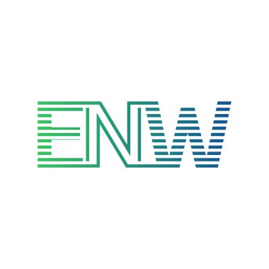 Modern ENW Logo Tasarımı. ENW Minimalist, Profesyonel ve İşletme Kimliği İçin Çok Yönlü Markalaştırma Simgesi