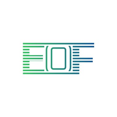 Modern EOF Logo Tasarımı. İş Kimliği İçin Minimalist, Profesyonel ve Çok Yönlü Markalaştırma Simgesi