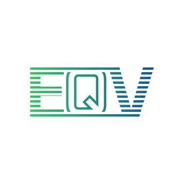 Modern EQV Logo Tasarımı. Harf EQV İş Kimliği Minimalist, Profesyonel ve Çok Yönlü Markalaştırma Simgesi