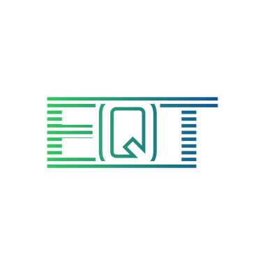 Modern EQT Logo Tasarımı. Harf EQT Minimalist, Profesyonel ve İş Kimliği için Çok Yönlü Markalaştırma Simgesi
