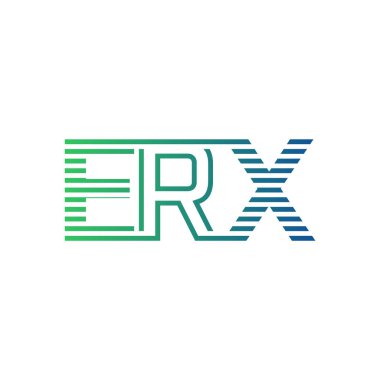Modern ERX Logo Tasarımı. ERX Minimalist, Profesyonel ve İş Kimliği için Çok Yönlü Markalaştırma Simgesi