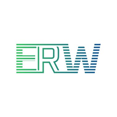 Modern ERW Logo Tasarımı. ERW Minimalist, Profesyonel ve İş Kimliği için Çok Yönlü Markalaştırma Simgesi