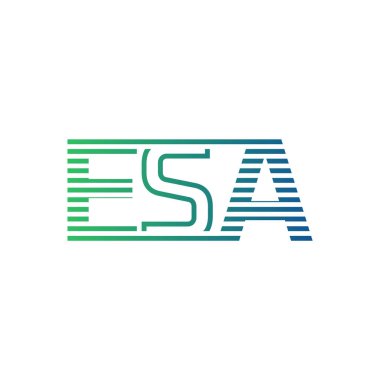 Modern ESA Logo Tasarımı. ESA Minimalist, Profesyonel ve İş Kimliği için Çok Yönlü Markalaştırma Simgesi