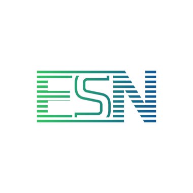Modern ESN Logo Tasarımı. ESN Minimalist, Profesyonel ve İş Kimliği için Çok Yönlü Markalaştırma Simgesi