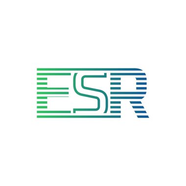 Modern ESR Logo Tasarımı. ESR Minimalist, Profesyonel ve İşletme Kimliği İçin Çok Yönlü Markalaştırma Simgesi