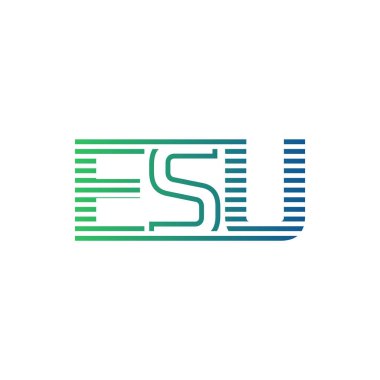 Modern ESU Logo Tasarımı. ESU Minimalist, Profesyonel ve Çok Yönlü İşletme Kimliği Simgesi