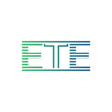Modern ETE Logo Tasarımı. İş Kimliği için ETE Minimalist, Profesyonel ve Çok Yönlü Markalaştırma Simgesi