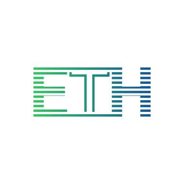 Modern ETH Logo Tasarımı. İş Kimliği için ETH Minimalist, Profesyonel ve Çok Yönlü Markalaştırma Simgesi